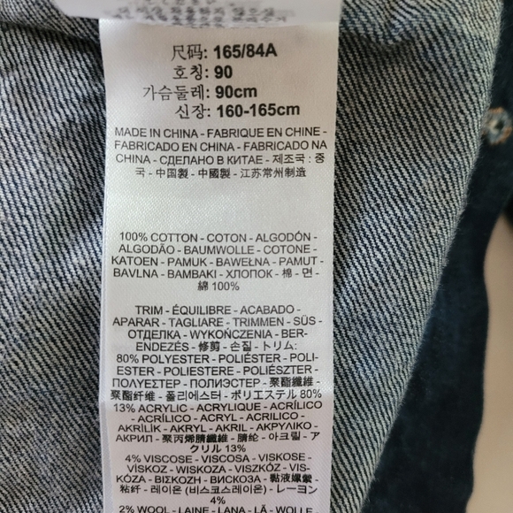 Levis 90s Aztec Embroidered Denim Trucker‎ Jacket Mens Small Red Tab - Picture 11 of 14